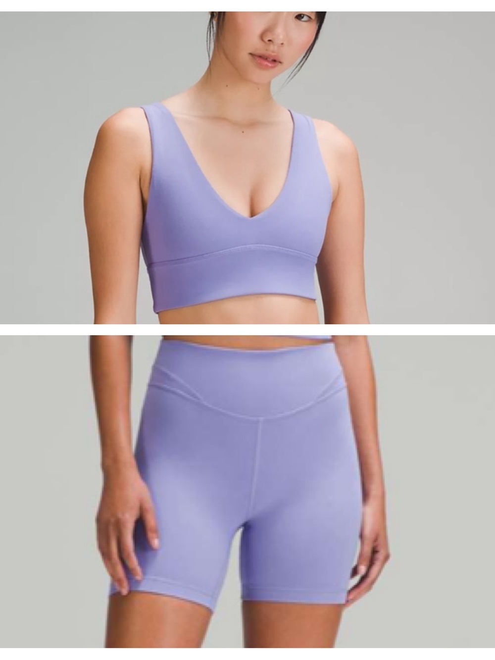 Lululemon Set Align V-Neck Bra & Align Curve Seam 6” Shorts Size 6